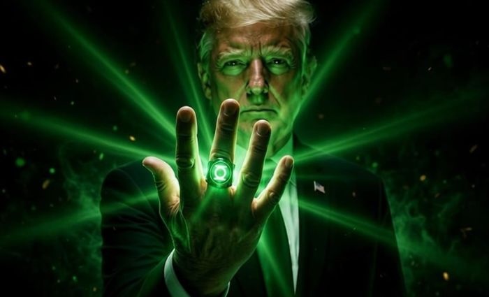White House turns Trump into Green Lantern